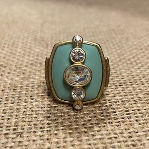 Lia Sophia statement turquoise ring- size 7